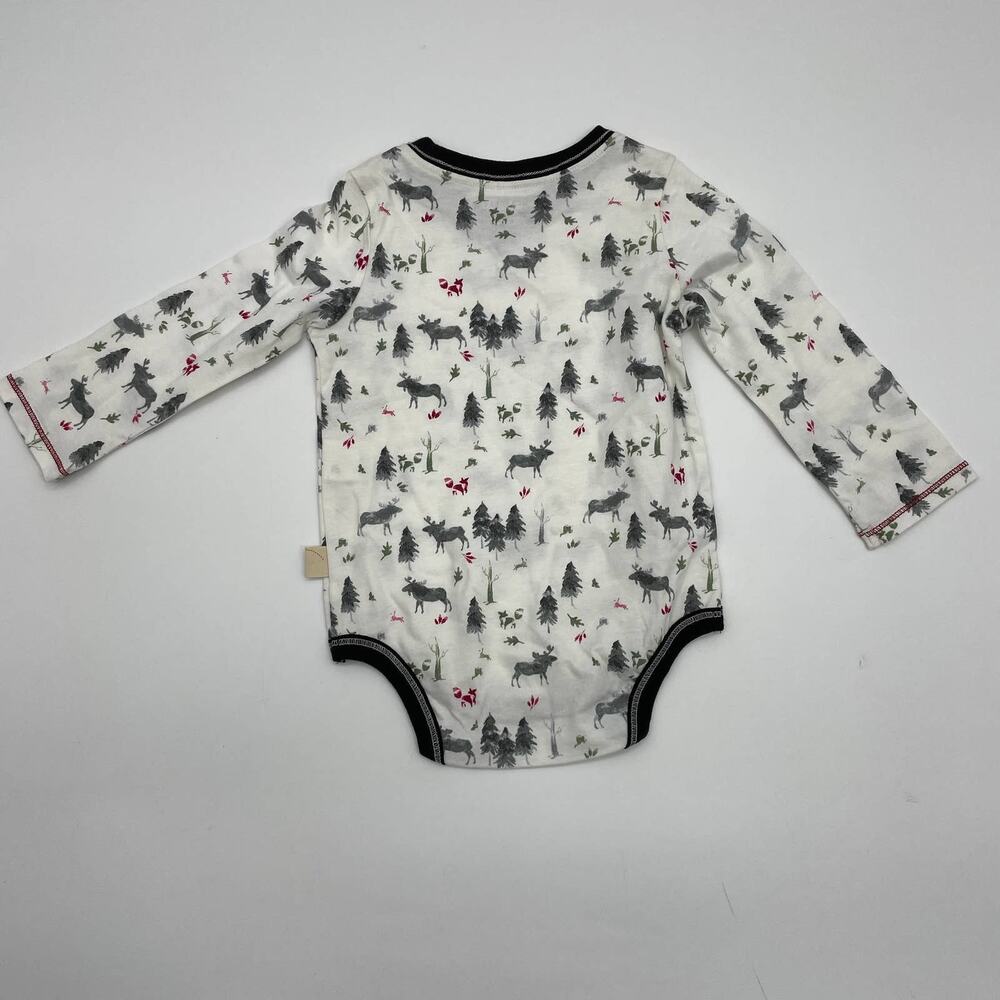 BURTS BEES Winter Holiday Long Sleeve Body Suit Infant Sz 12 M - Picture 2 of 3